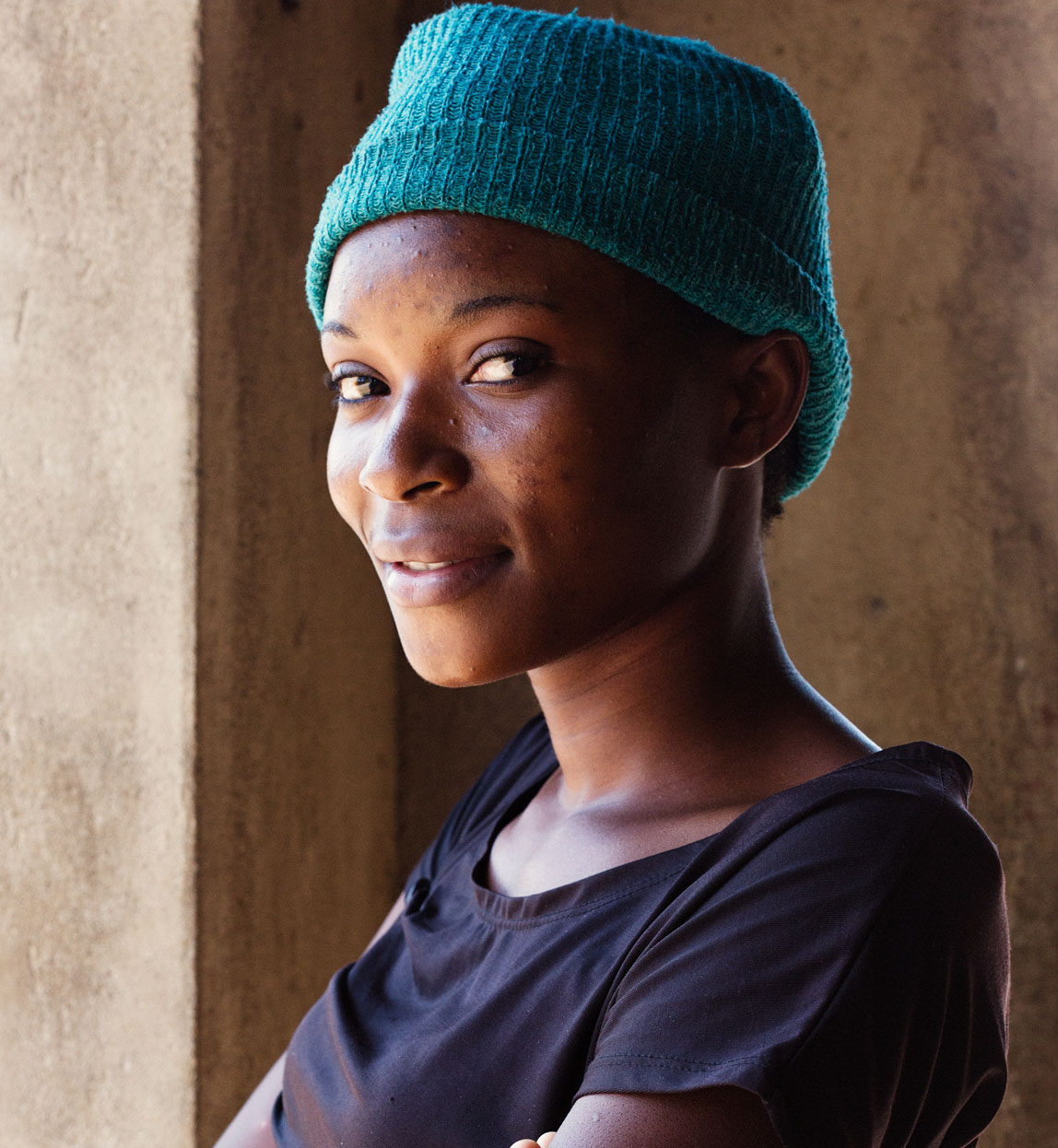portrait of malawi woman indoors