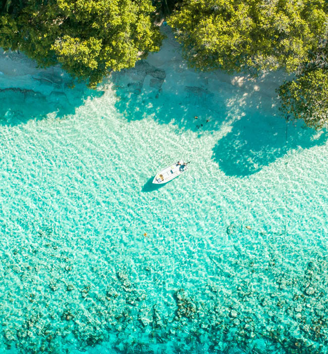 boat on the ocean in the maldives
