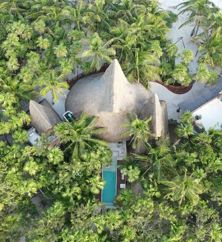 casa nalum aerial view of lodge