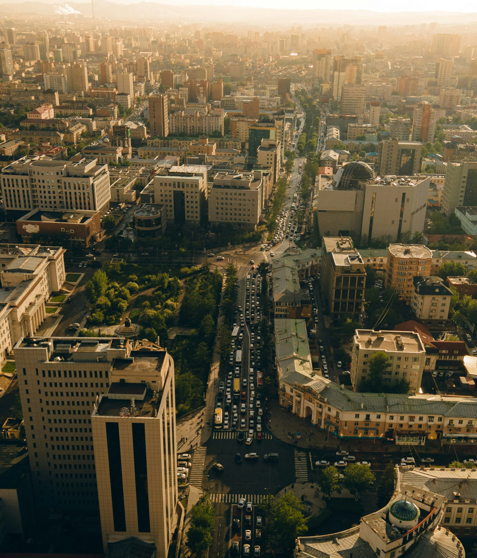 aerial view of ulaanbaatar