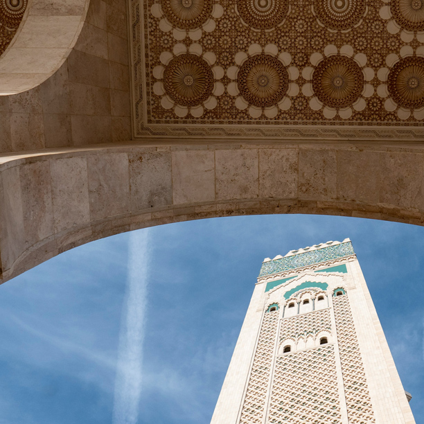 view up the tower of casablanca