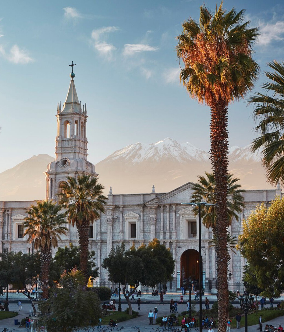 Arequipa city and volcano in the background