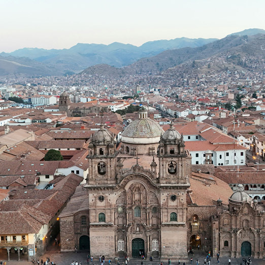 city view of cusco in peru