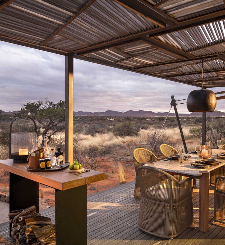 loapi camp guest verandah at safari camp