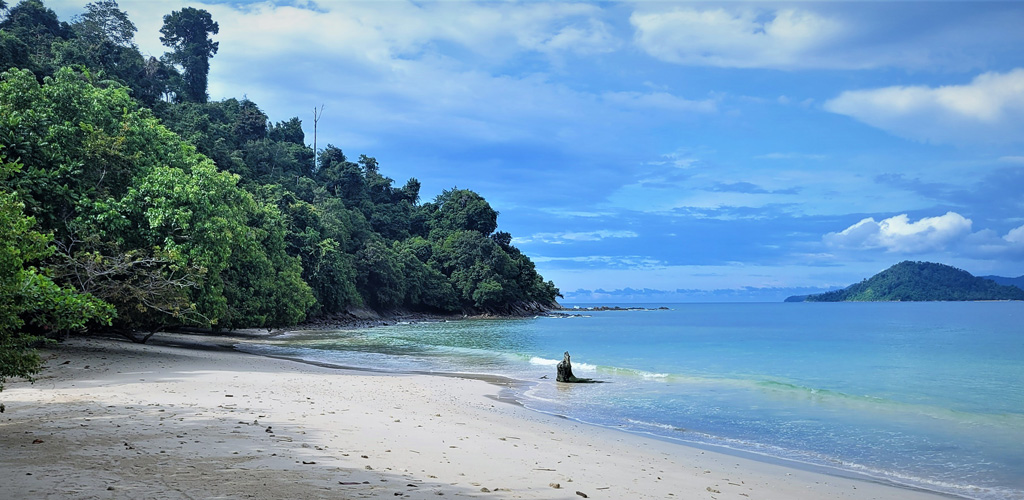 view of beach at gaya island resort borneo