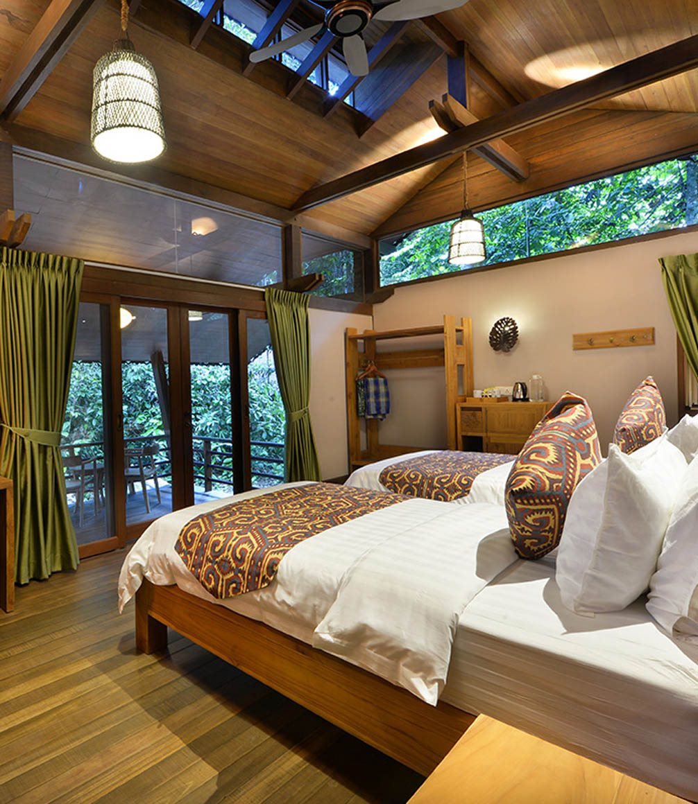 sukau rainforest lodge bedroom