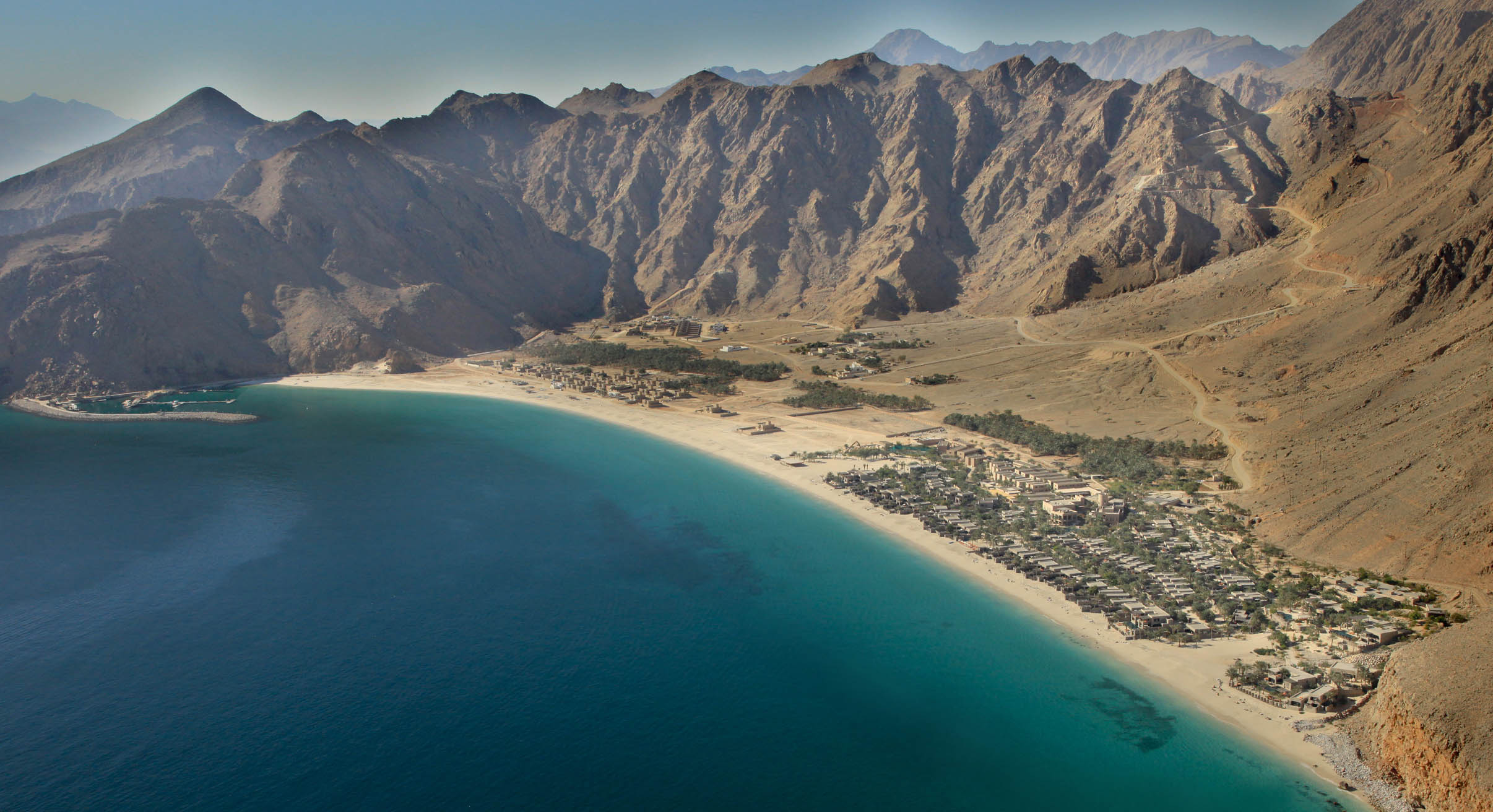 aerial view of zighy bay