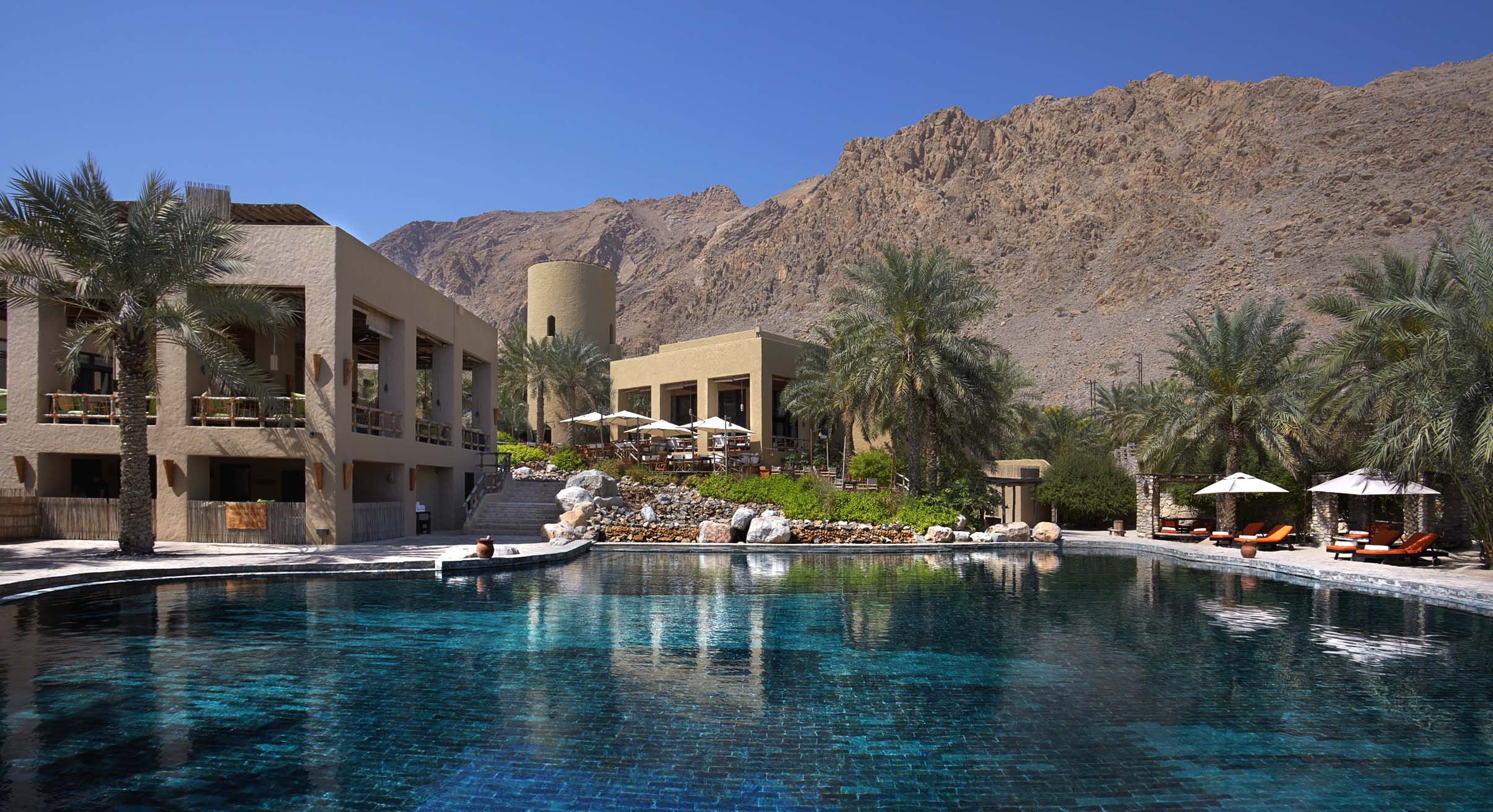main pool of the six senses zighy bay