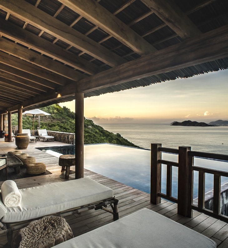 verandah of bai san ho overlooking the ocean