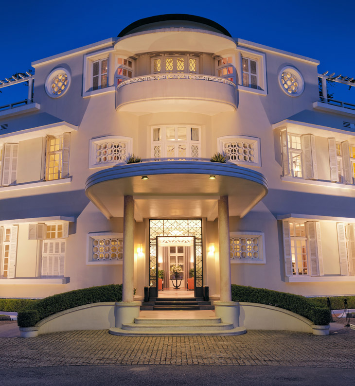 Azerai la residence hotel lobby from outside in vietnam