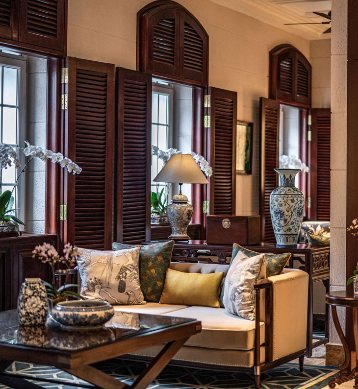 hallway of sofitel metropole in hanoi