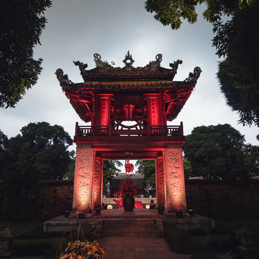 van mieu temple in hanoi in vietnam