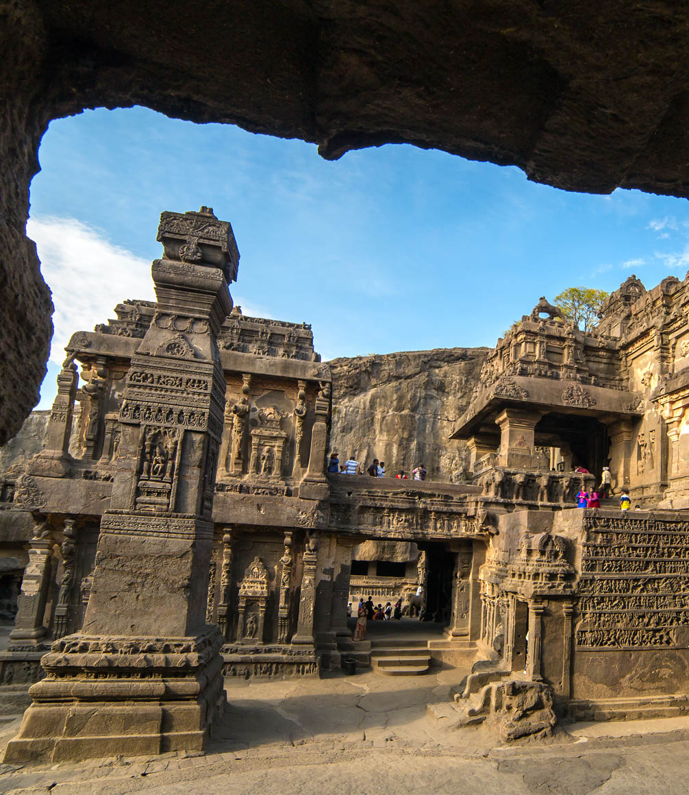 Kailas temple in Ellora caves complex, Maharashtra state in India