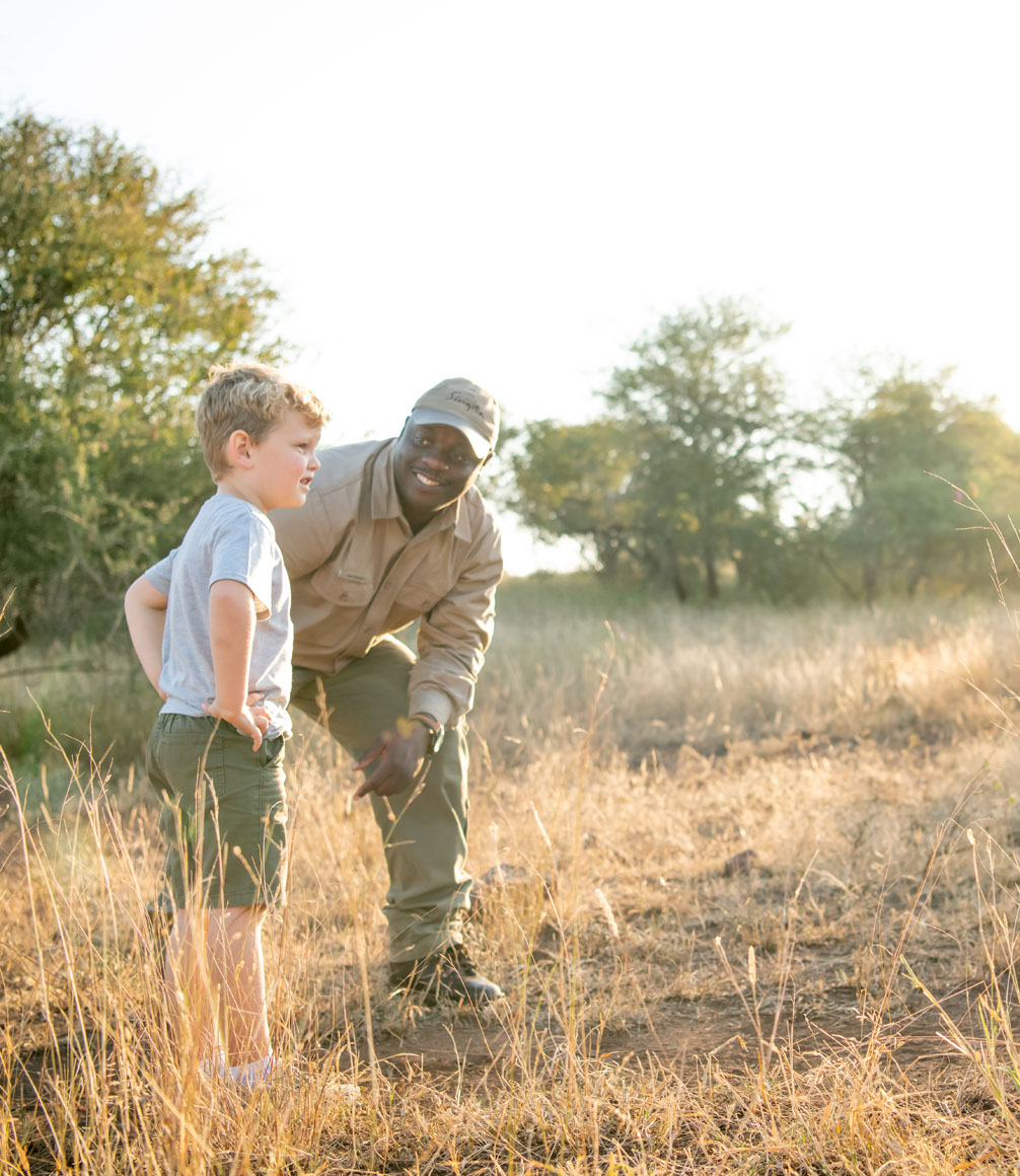 child on safari with private guide at the sabi sands