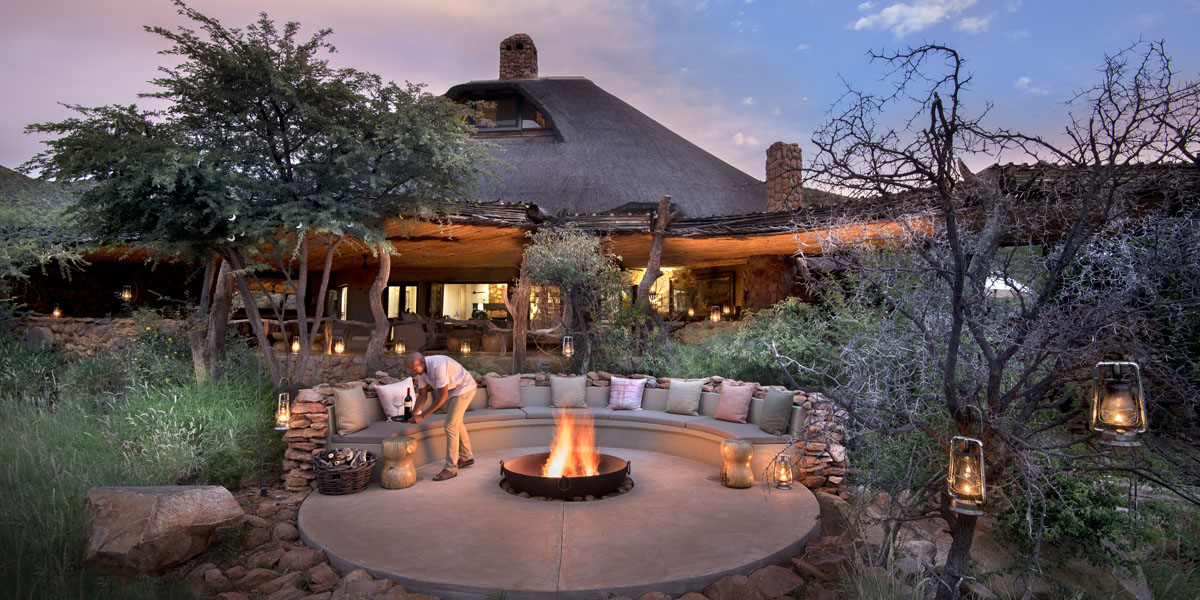 firepit at tswalu tarkuni in south africa