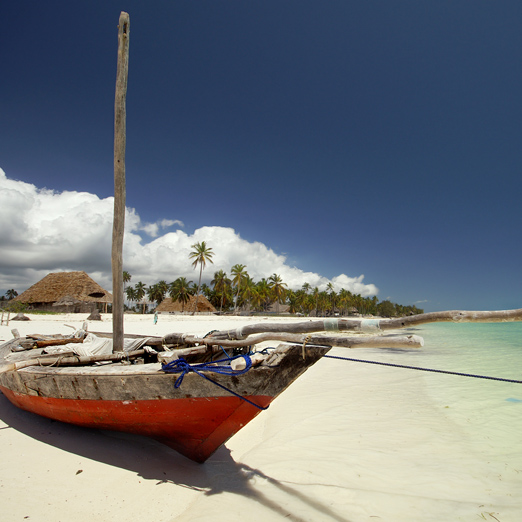 traditional fishing boat in jericoacoara brazil