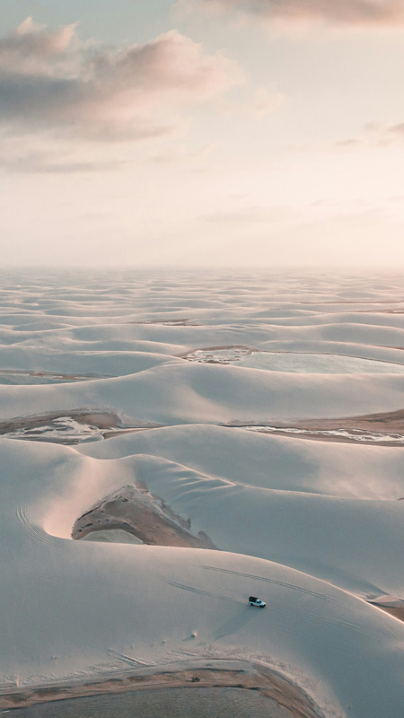 landscape of the lencois maranhenses in northern brazil