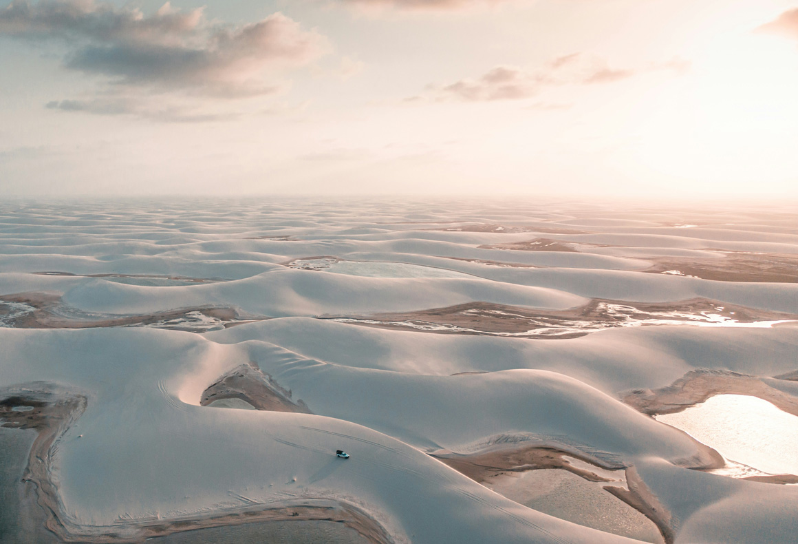 landscape of the lencois maranhenses in northern brazil
