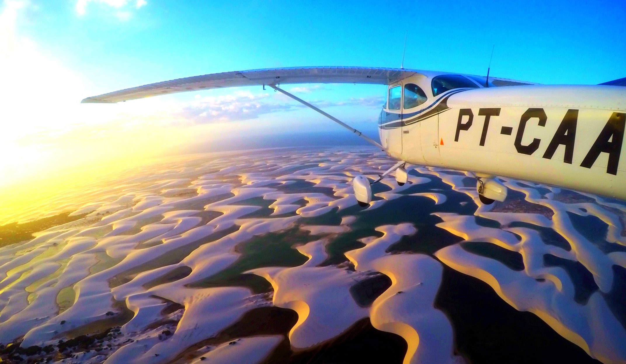 lencois maranhenses overflight view