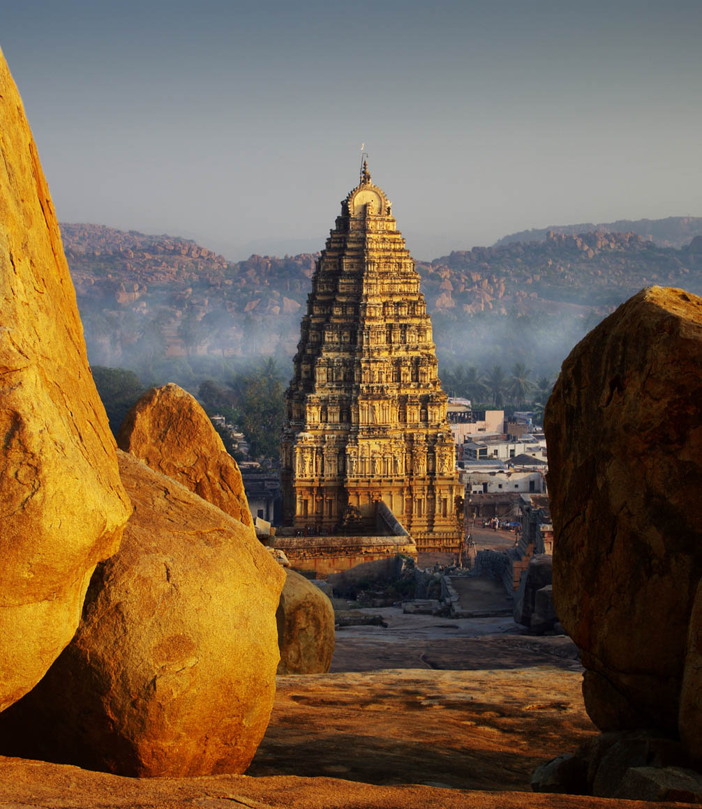 Temple ruins at Hampi in India