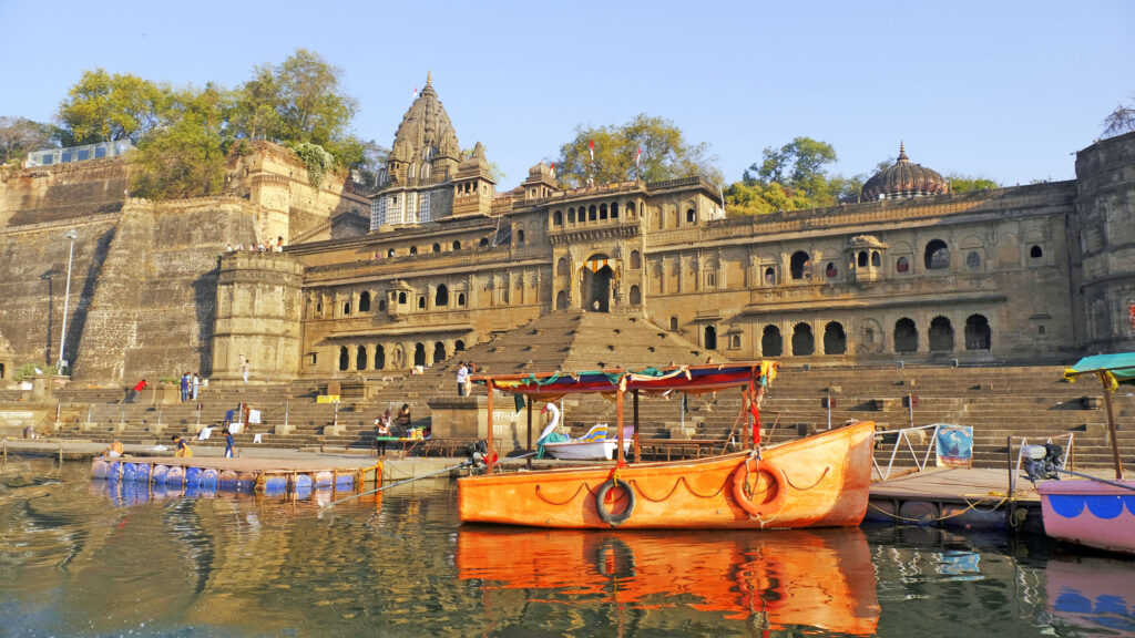 Maheshwar fort or Ahilya fort in Madhaya pradesh in India.