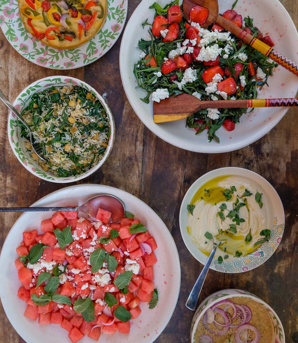 dishes of food at kaner retreat in india for culinary experience