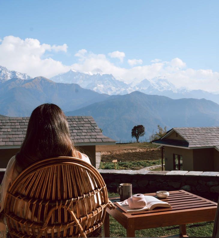 nepal dhampus lodge views of the mountainside