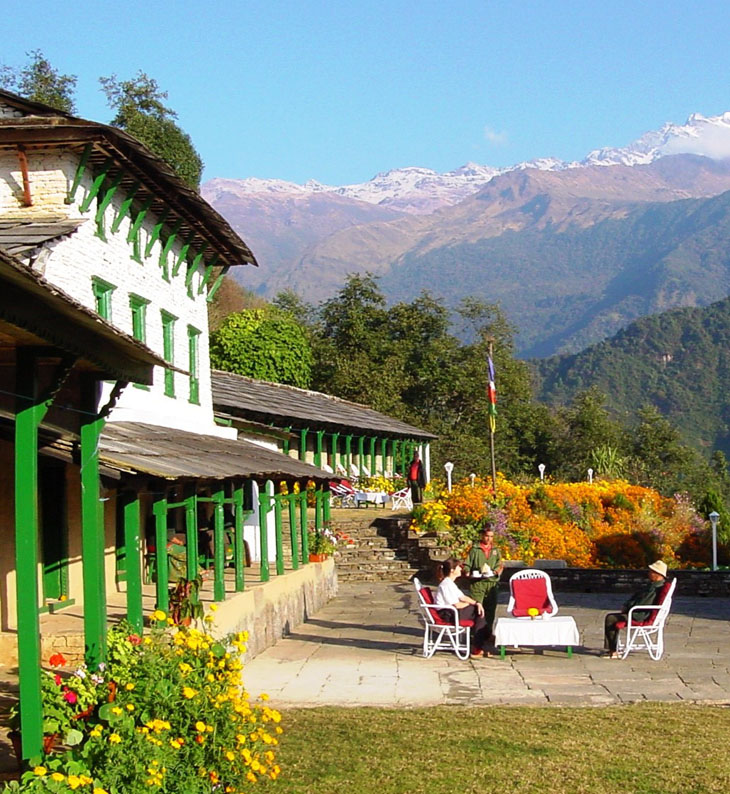 ghandruk lodge in the annapurnas in nepal