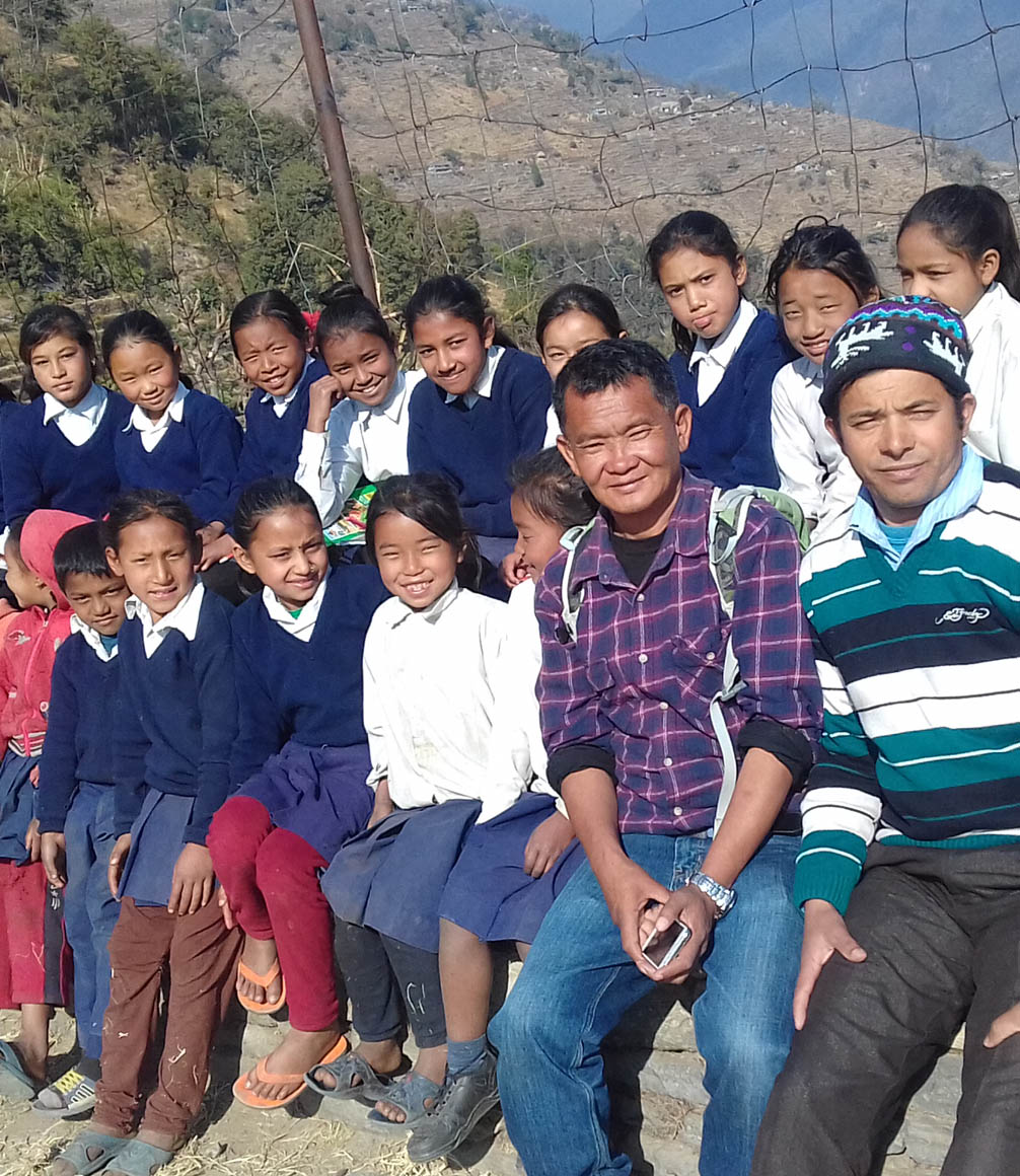 children of the shree kurlung baraha school in nepal, recipients of the explorations company tiffin programme