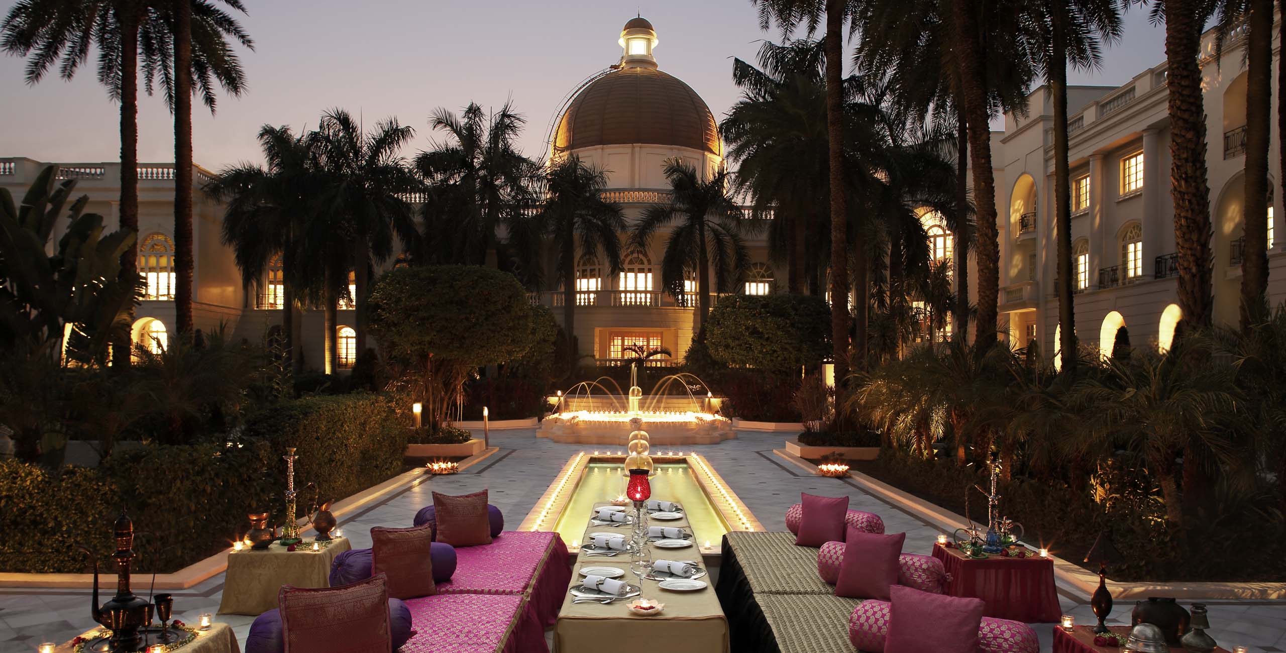 outside terrace of the taj mahal hotel in lucknow