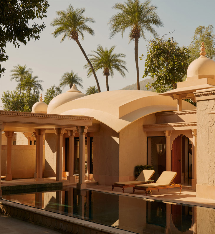 pool pavillion at amanbagh, india