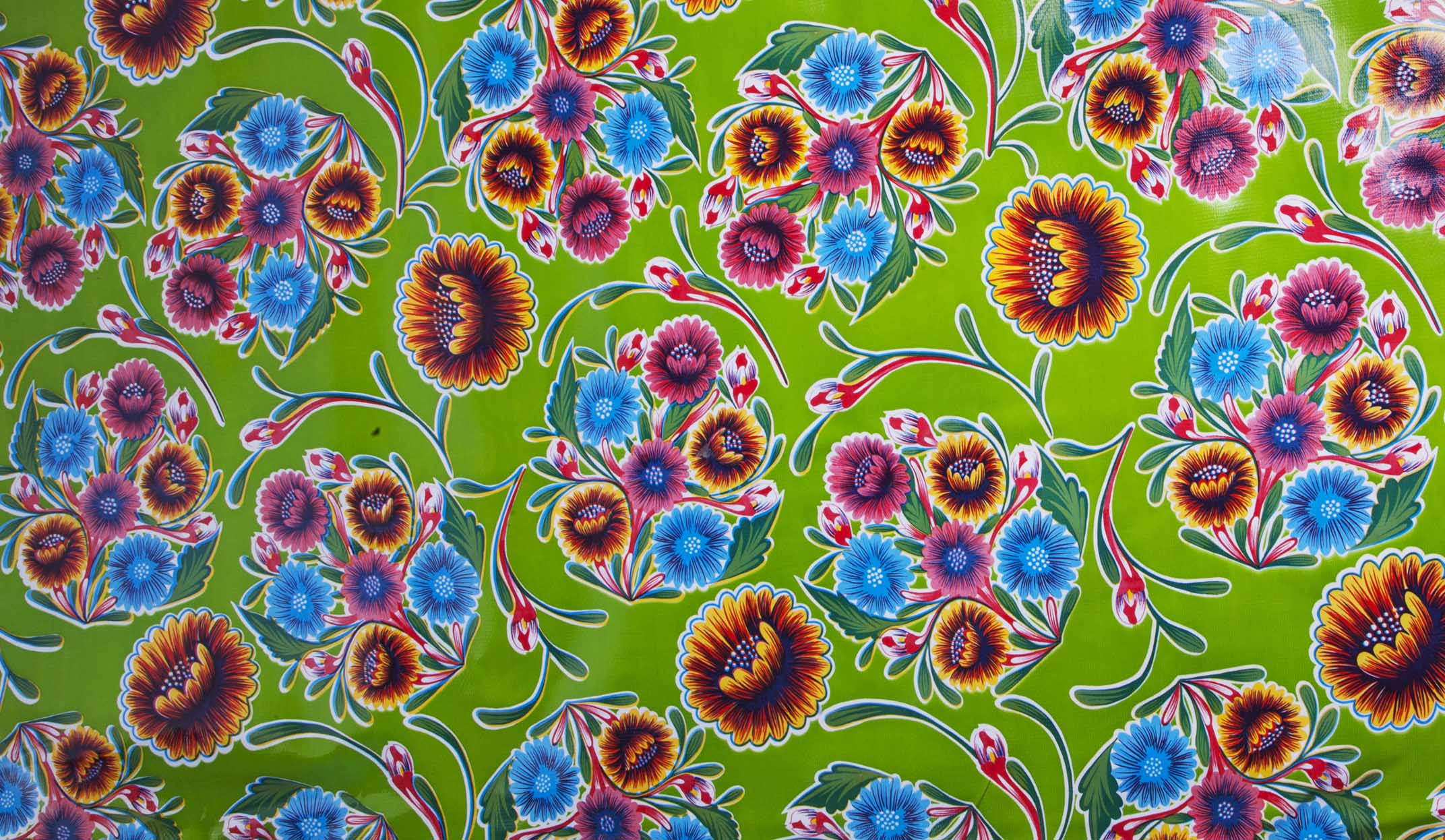 mexican traditional fabric with bold flower designs