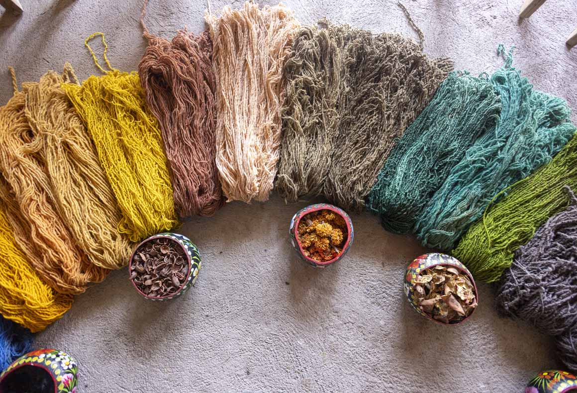 TeotitlÃ¡n del Valle yarns, coloured in a traditional way.