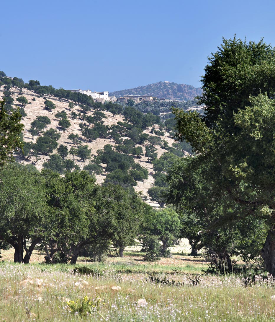 azrarag in southern morocco with castle on hillside
