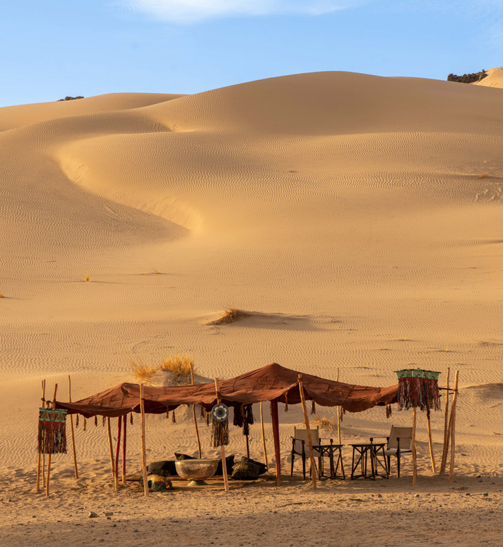 desert camp in the moroccan sahara
