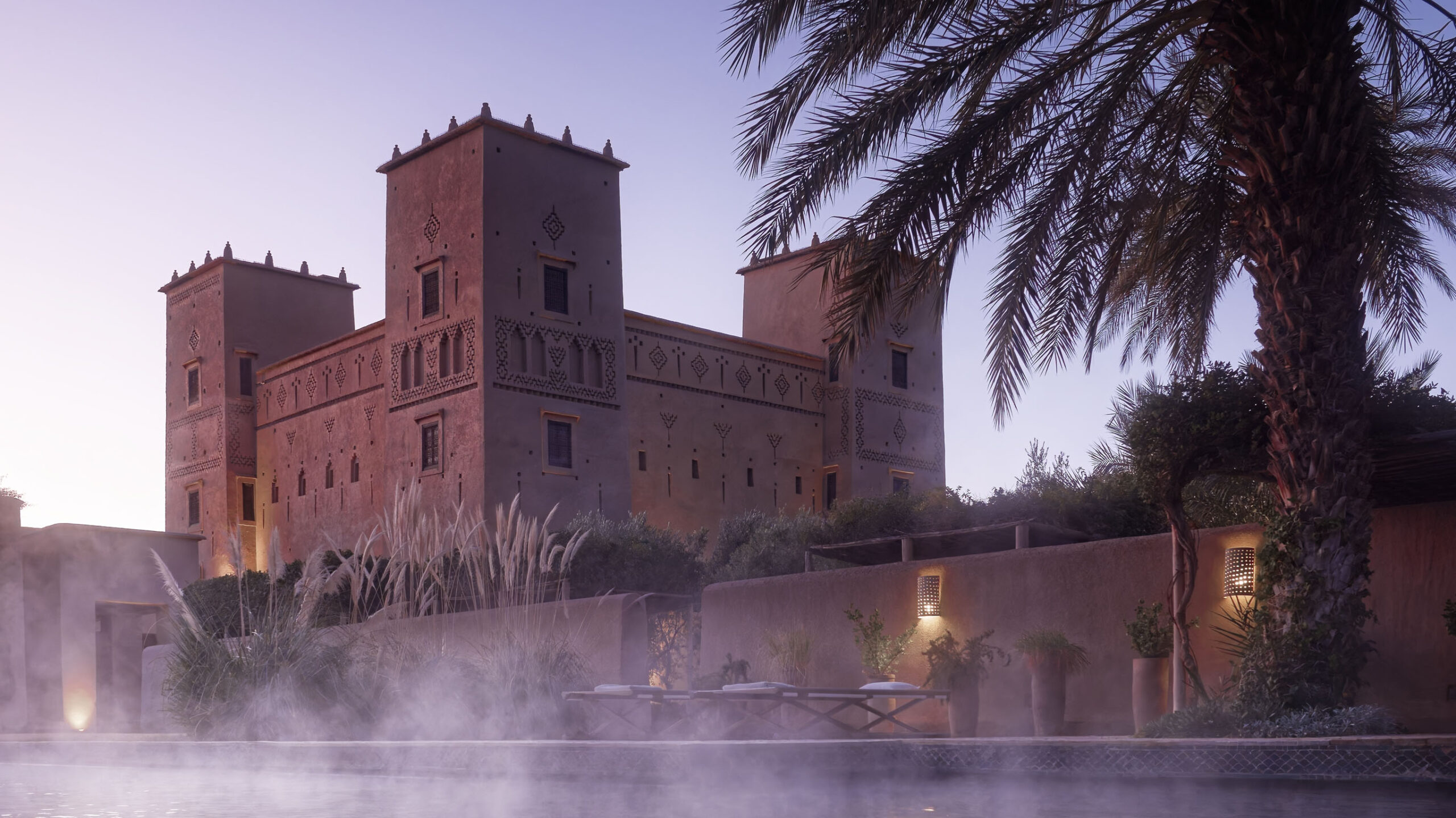 Kasbah exterior Morocco in mist