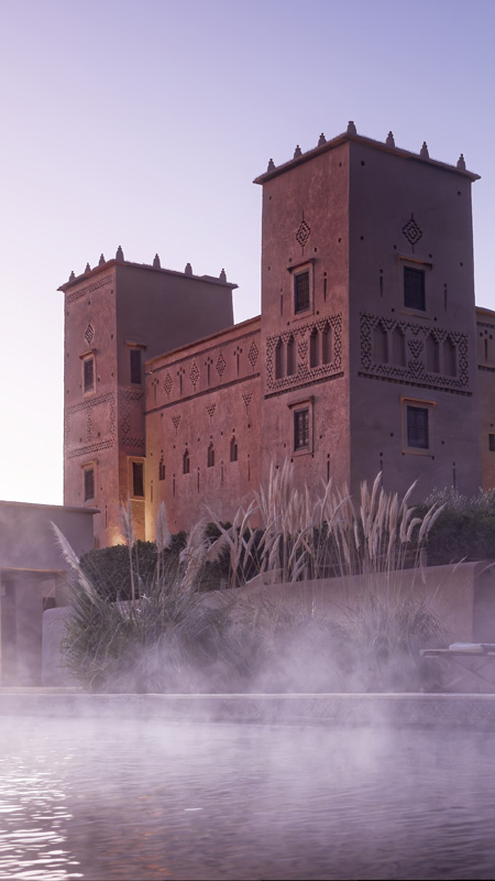 Kasbah exterior Morocco in mist