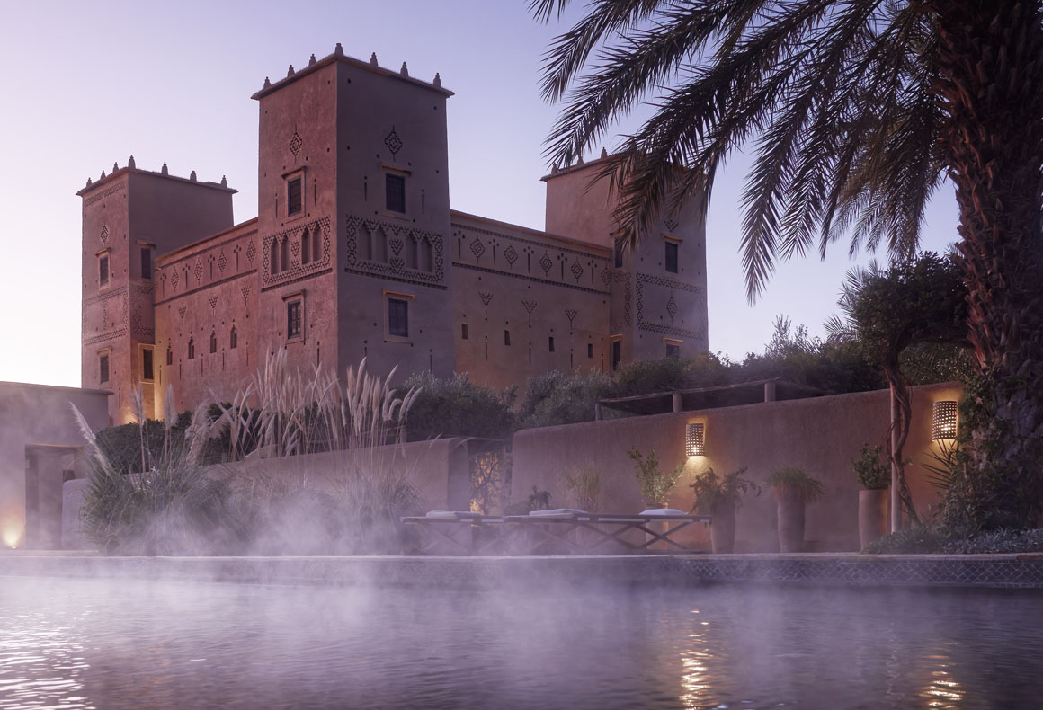 Kasbah exterior Morocco in mist