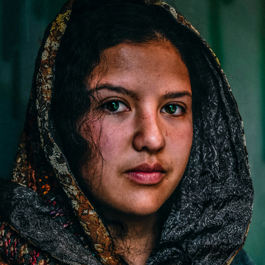 pakistani girl facing the camera