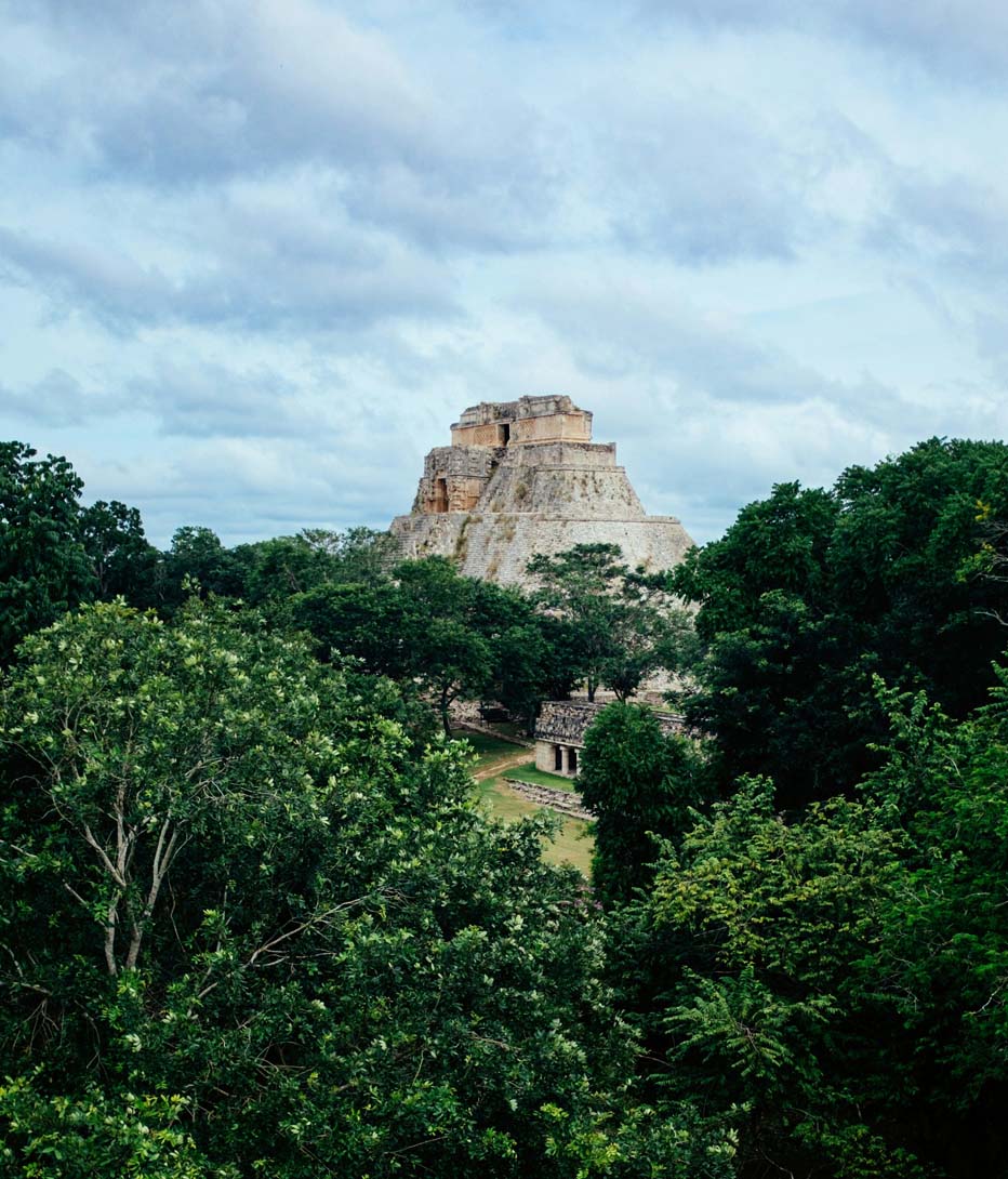 pyramid of the magician in uxmal yucatan