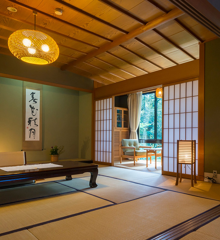 living area of kayotei hotel in japan