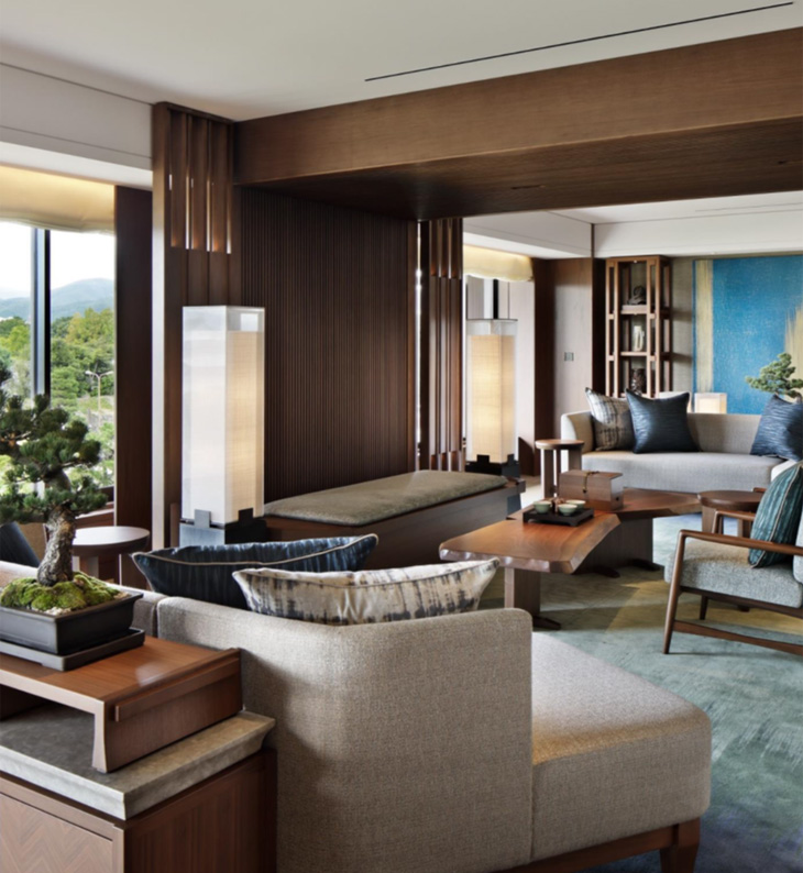 lounge of mitsui hotel in japan
