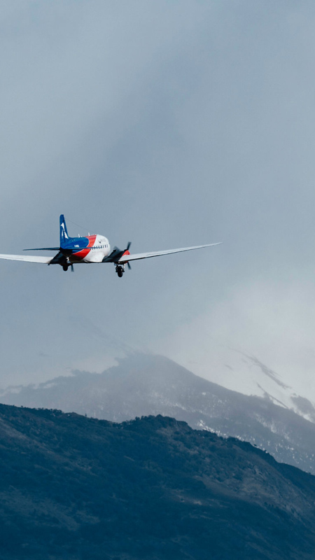 Flying into patagonia on private aeroplane on dr jones air safari