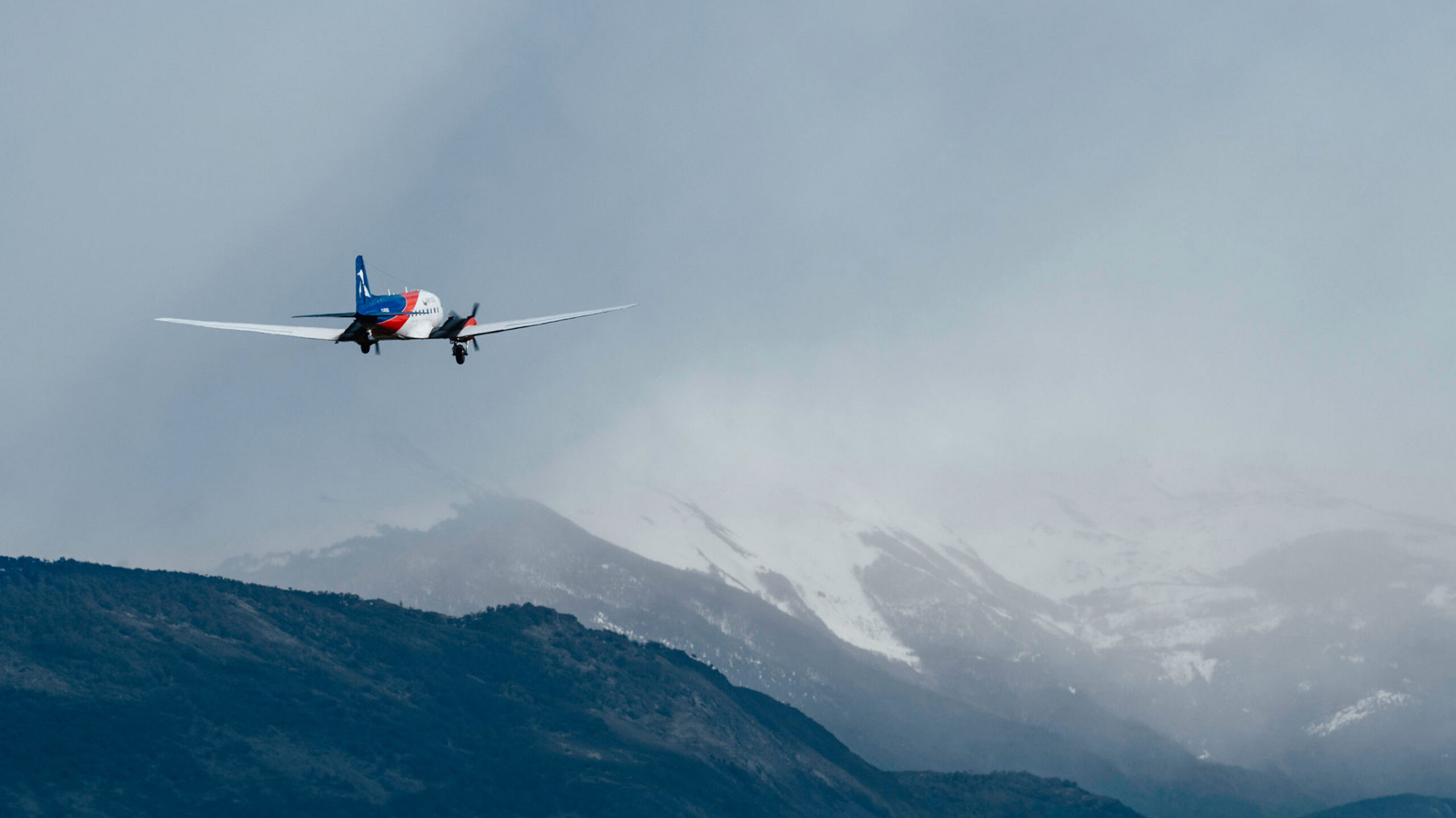 Flying into patagonia on private aeroplane on dr jones air safari