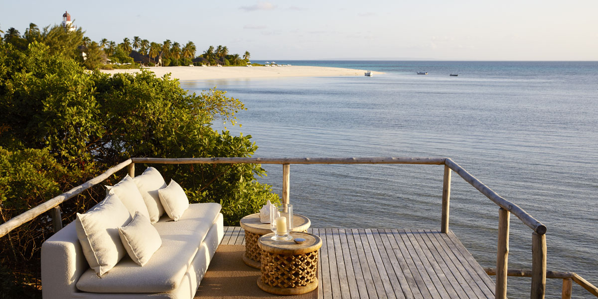 coral villa deck overlooking the ocean at laba laba fanjove resort tanzania