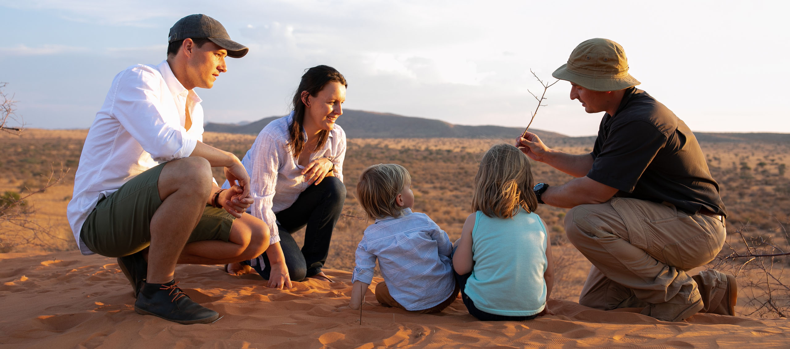 ranger explaining the wilderness at tswalu as part of the young ranger programme - Image by Caitlin Smit
