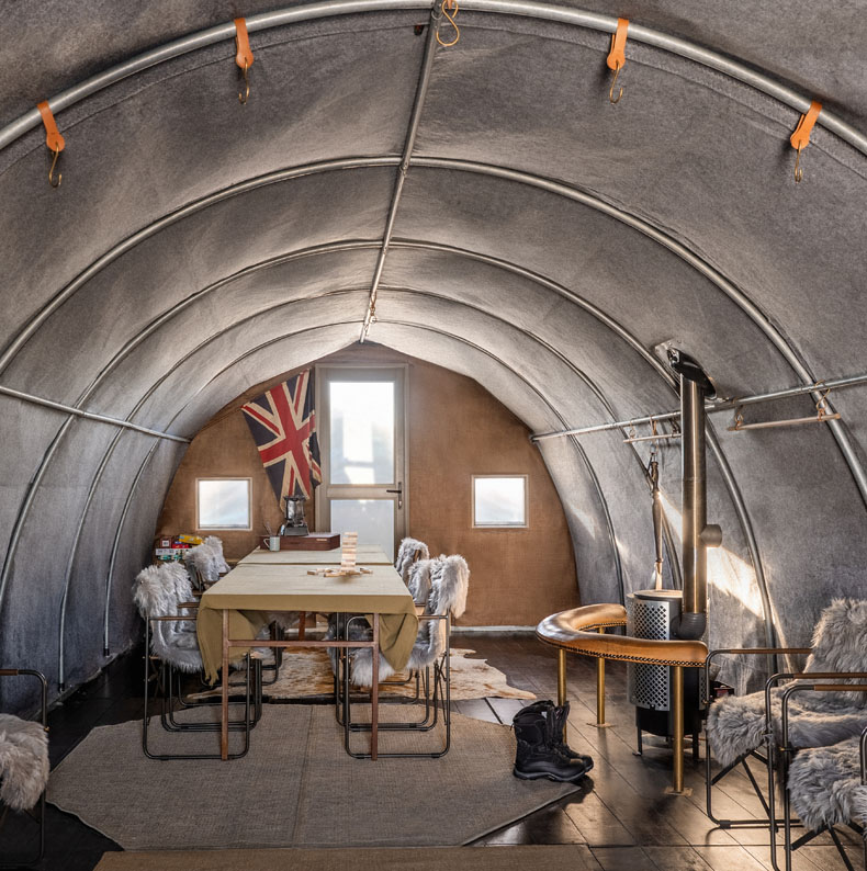 interior of tent at dixies camp