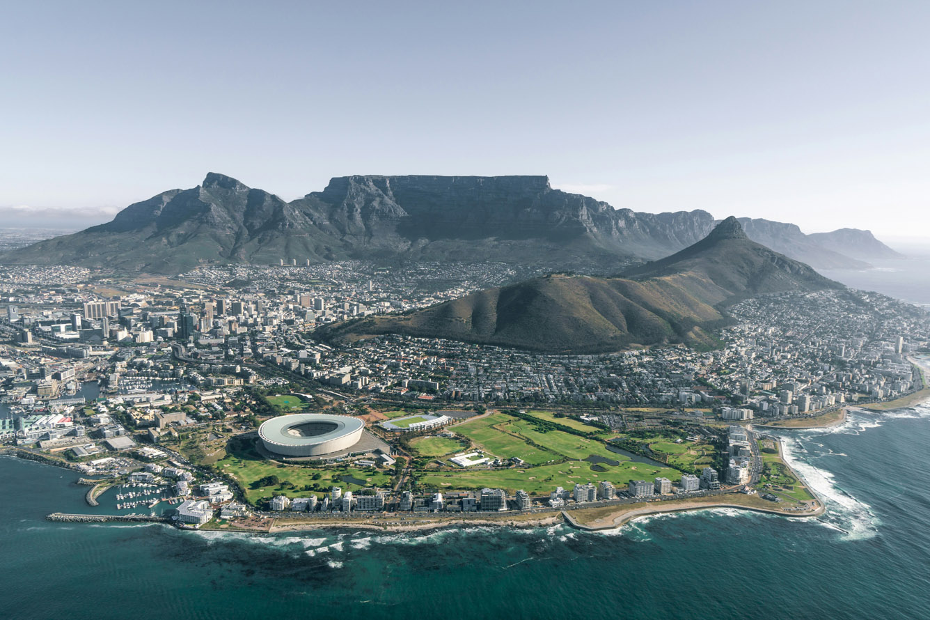 aerial view of cape town