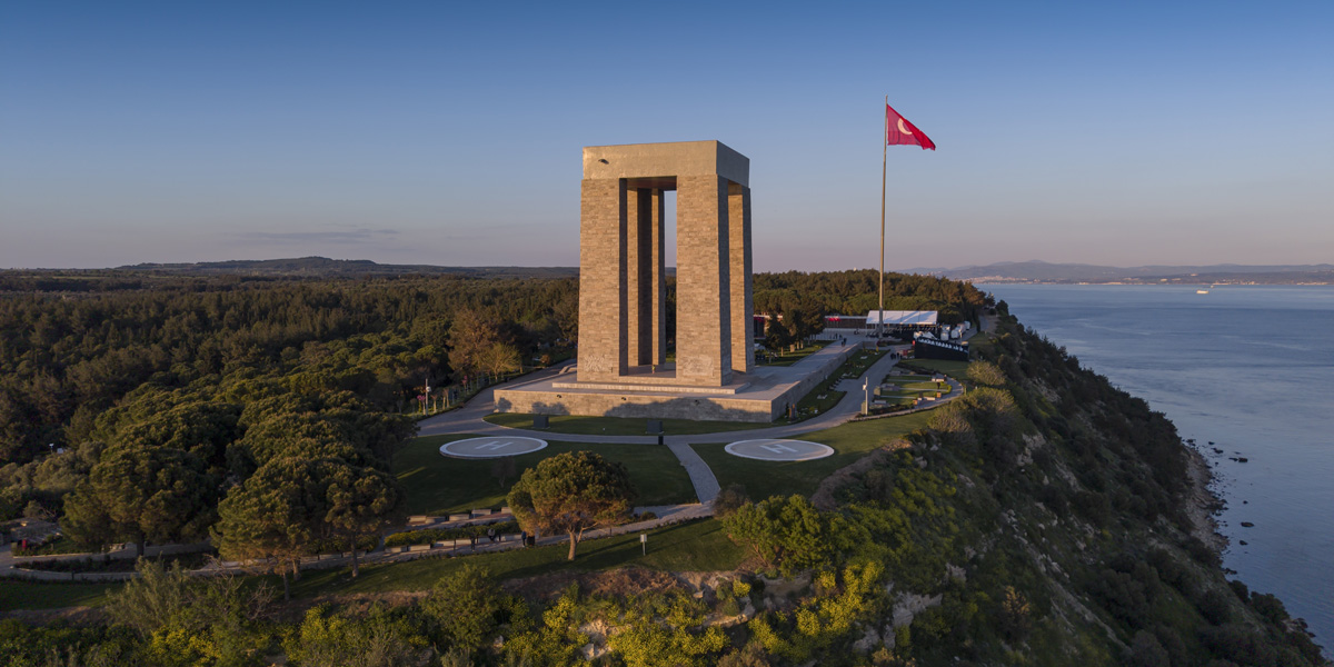 Canakkale Martyrs Memorial at Gallipoli in turkey