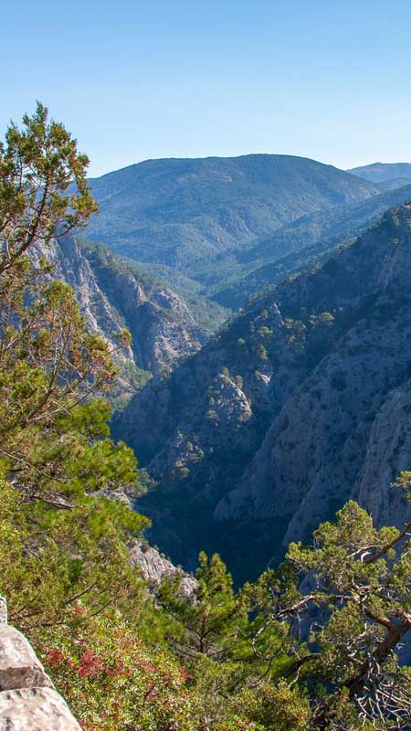 view of the ida mountain range in turkey